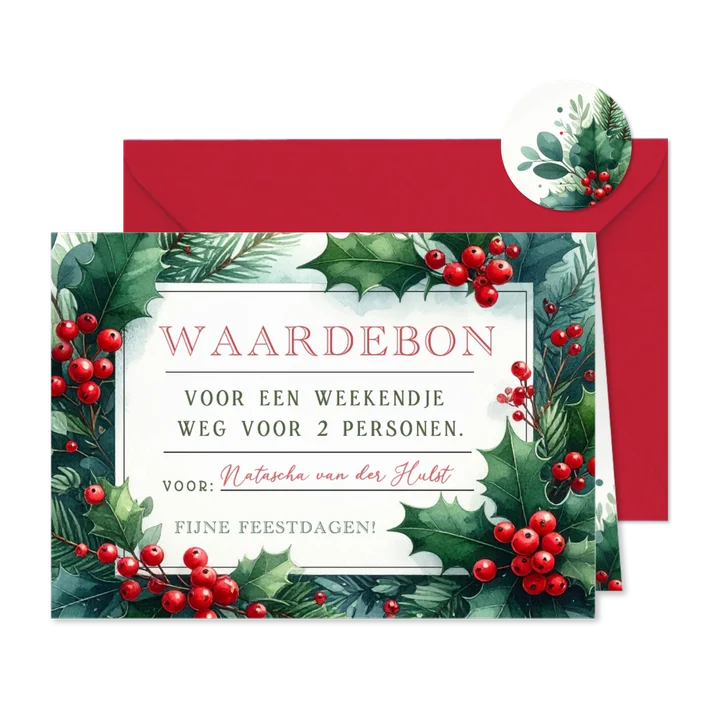 Klassieke zakelijke waardecheque als bedankje medewerker