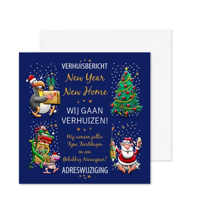 Leuke verhuiskaart voor rond de kerst- en feestdagen