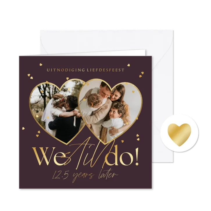 Liefdevolle uitnodiging jubileum huwelijk 'we still do'