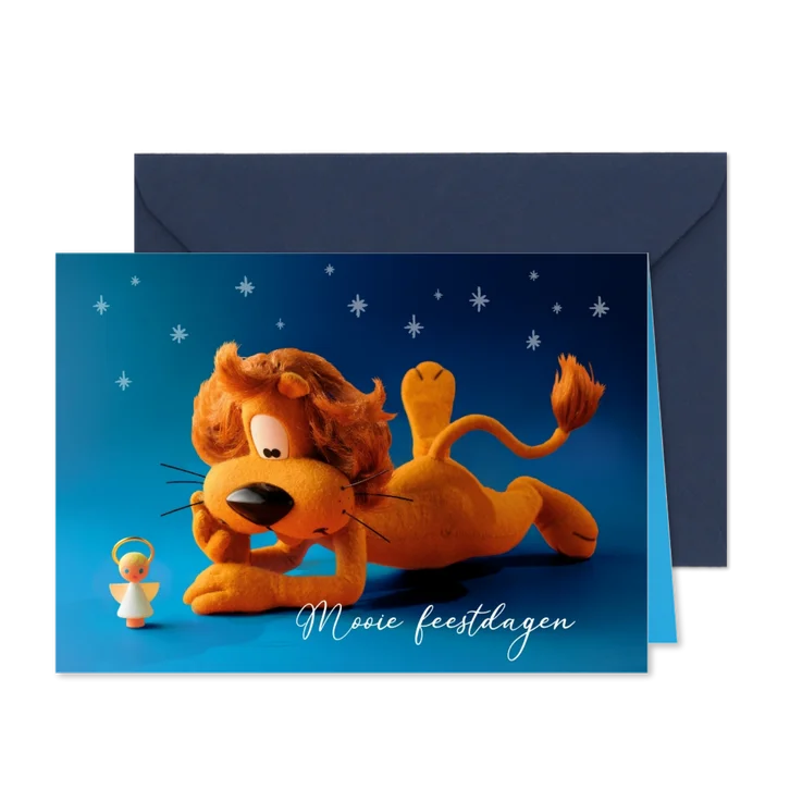 Loeki kerstkaart met engeltje