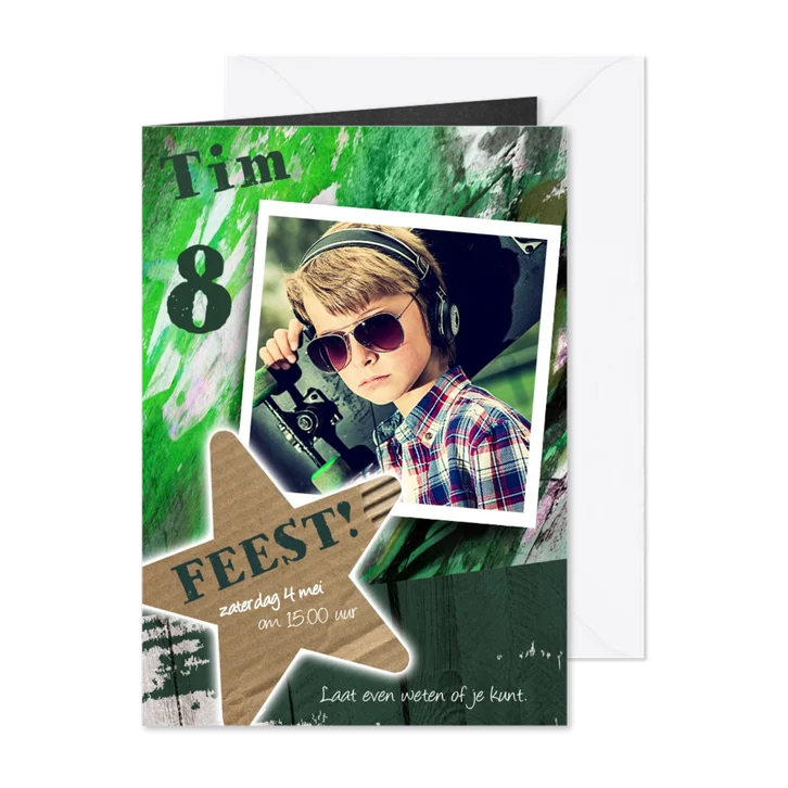 Mega stoere uitnodiging