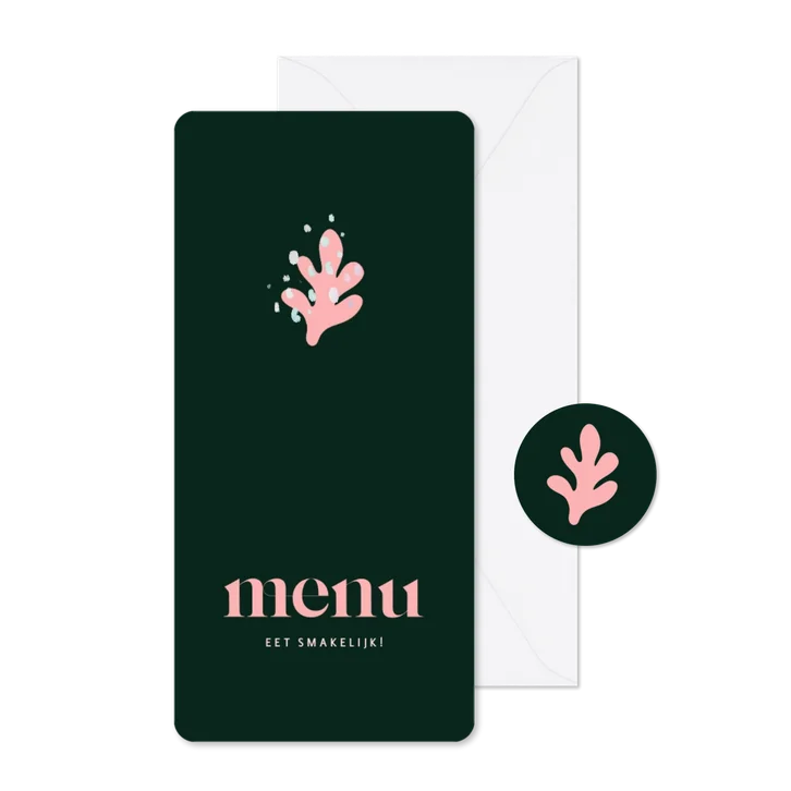 Moderne kunstzinnig menukaart met vormen groen holografisch