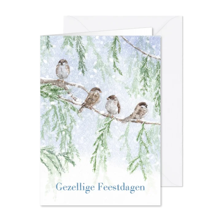 Musjes kwebbelend in de sneeuw