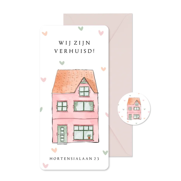 Nieuwe woning, verhuisbericht
