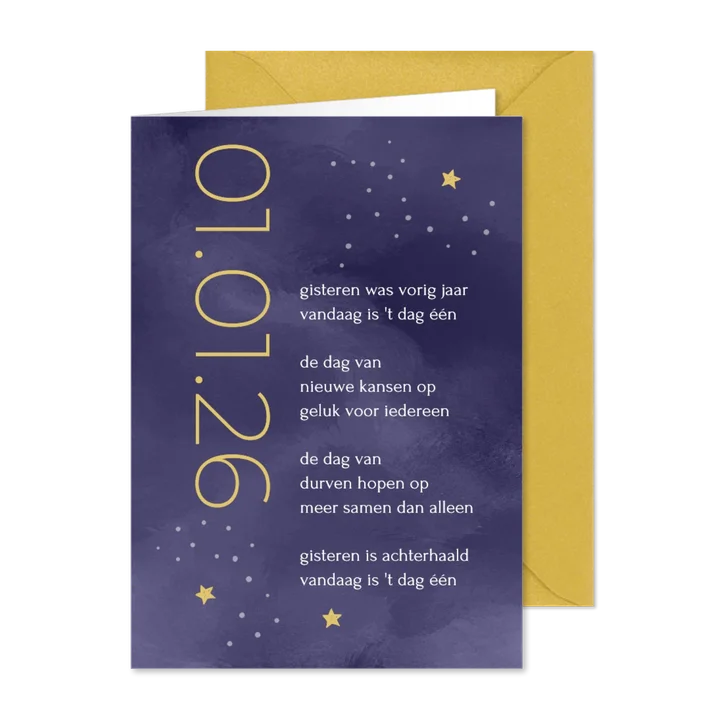 Nieuwjaar Vandaag is het dag één