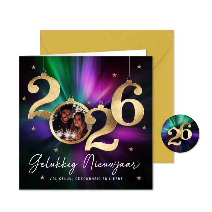 Nieuwjaarskaart 2026 met foto