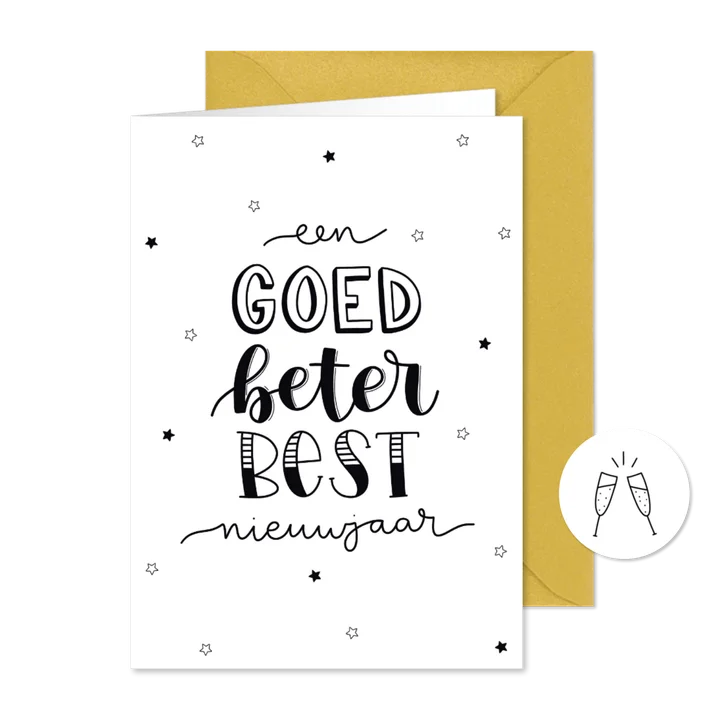 Nieuwjaarskaart - Een goed beter best nieuwjaar