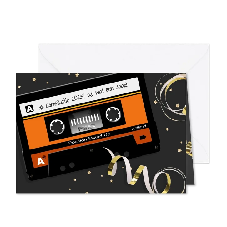 Nieuwjaarskaart fout jaar foute tape