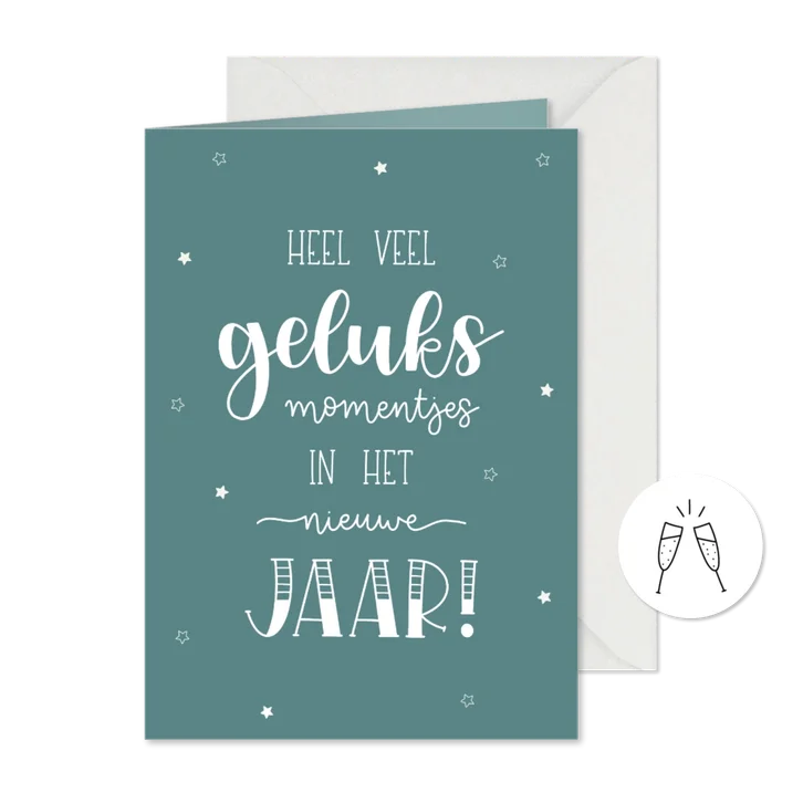 Nieuwjaarskaart - Geluksmomentjes in het nieuwe jaar II