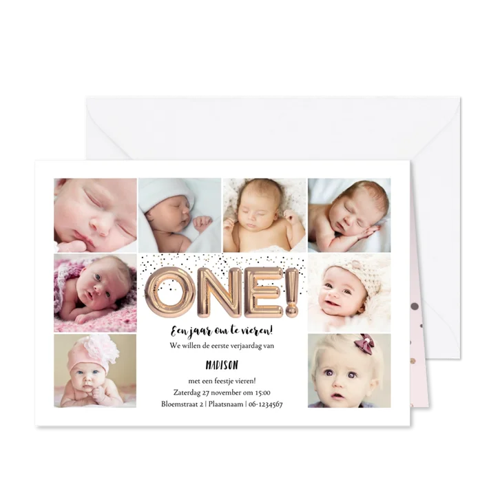 One! ballonnen verjaardags feestje