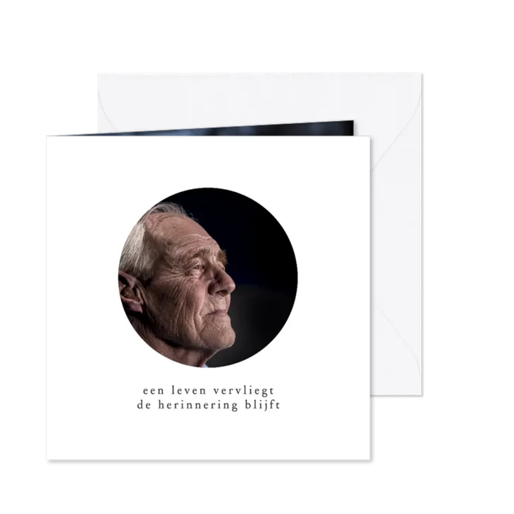 Rouw grote foto binnenkant vierkant