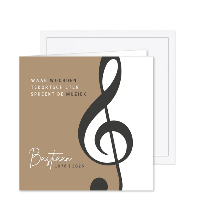 Rouwkaart muziek