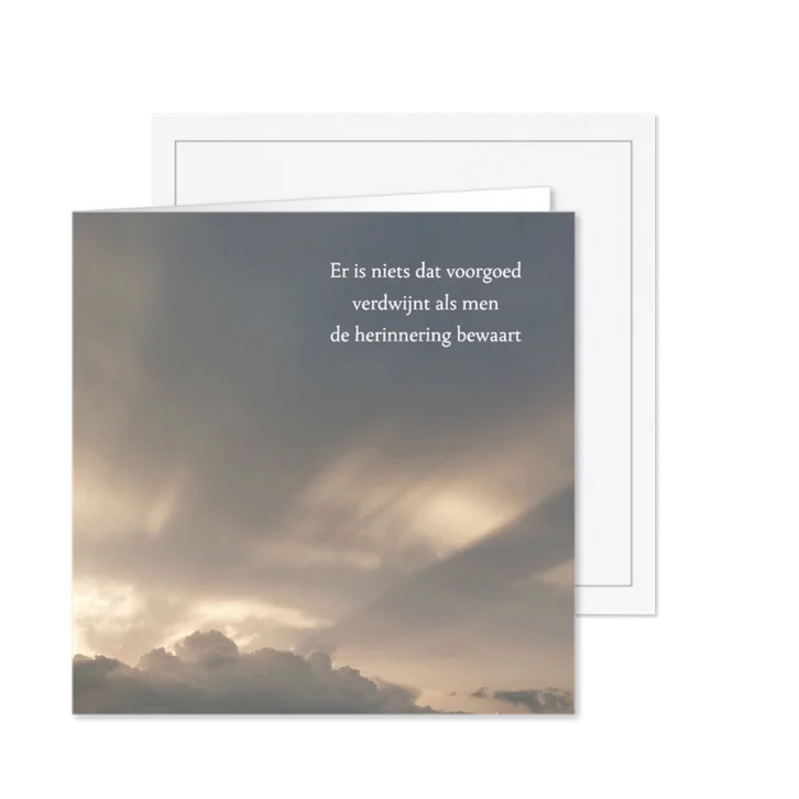 Rouwkaart - Wolken