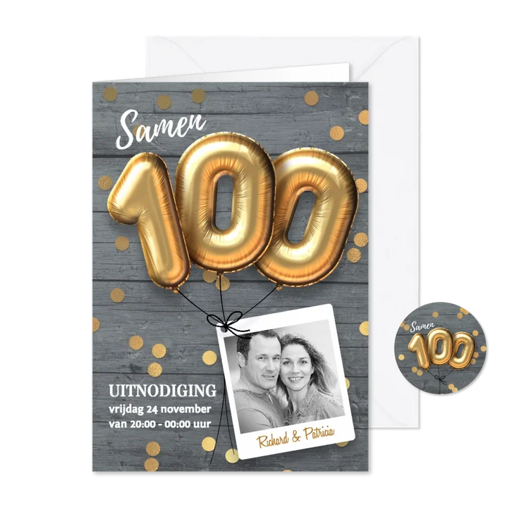 Samen 100 jaar uitnodiging