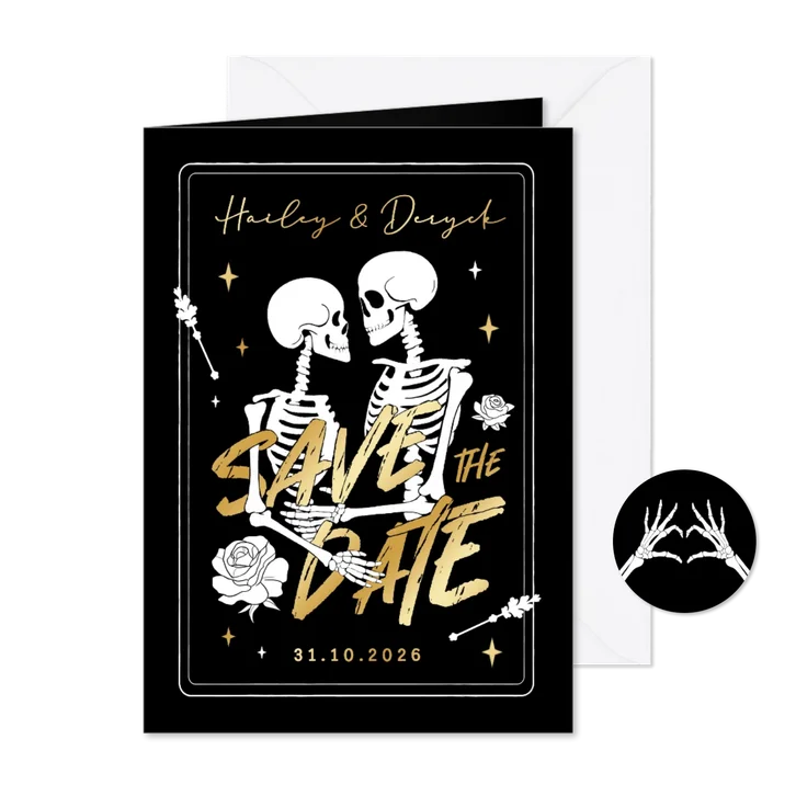 Save the date rock 'n roll metal gothic punk uitnodiging