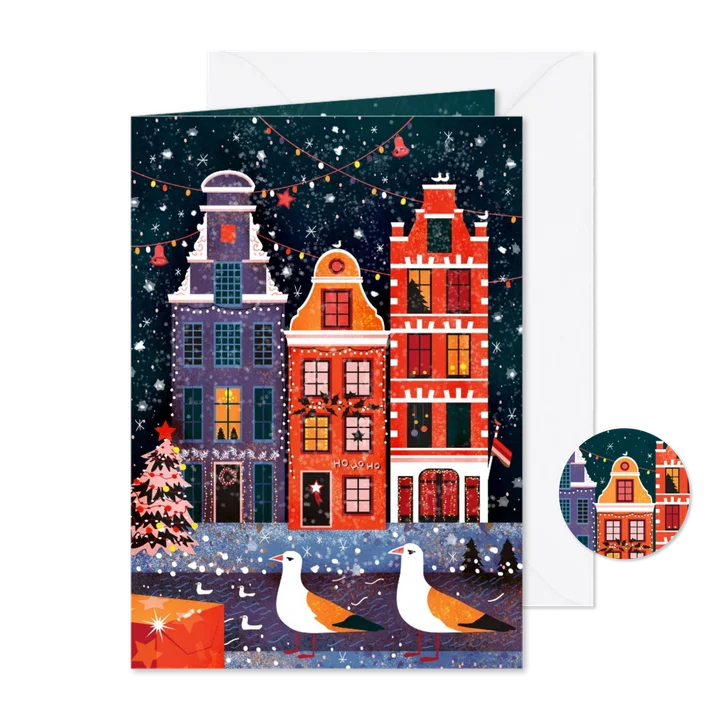 Sfeervol Kerst in Amsterdam kaart