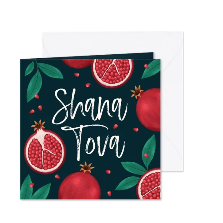 Shana Tova wenskaart granaatappel illustratie Joods