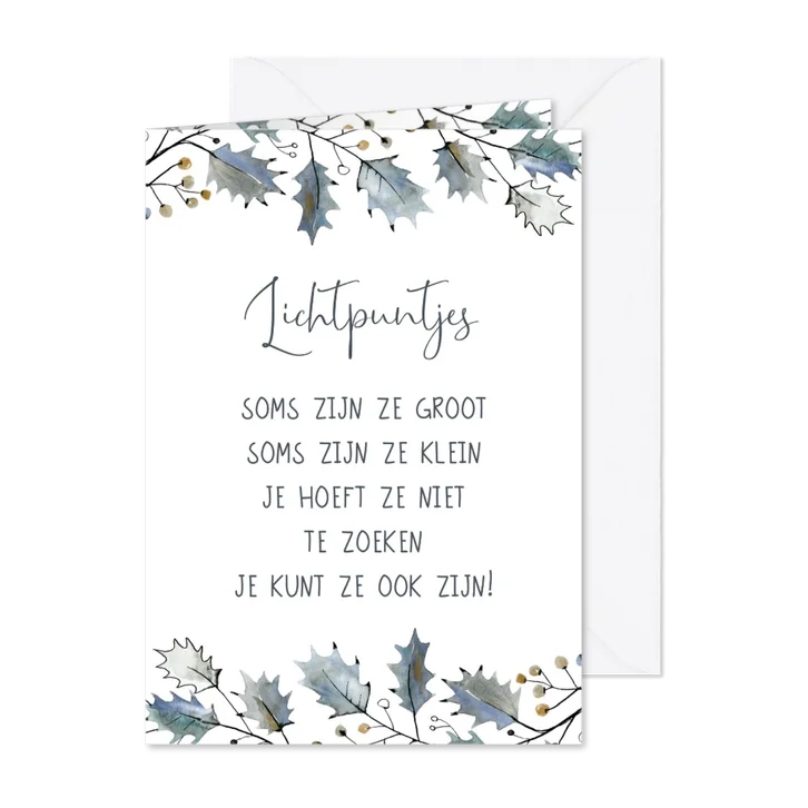 Sterkte-kerstkaart Lichtpuntjes