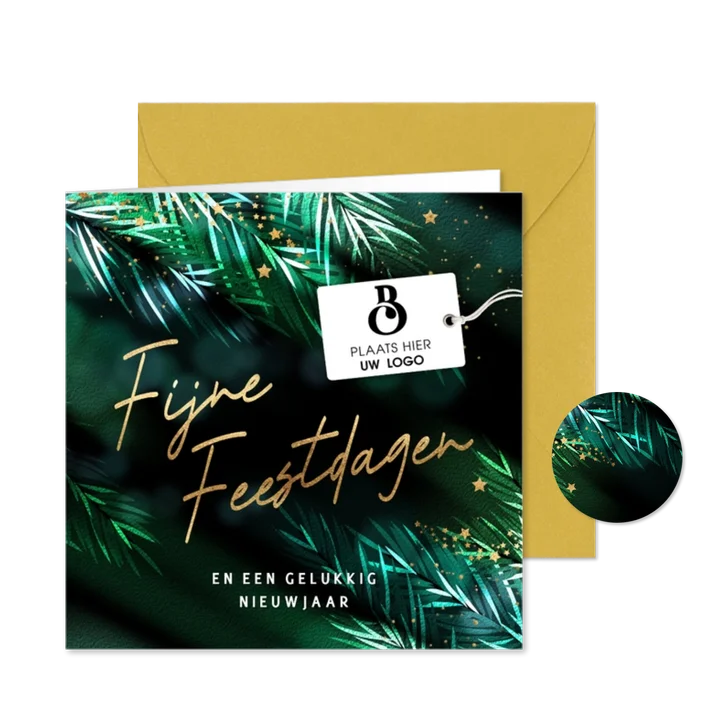 Stijlvolle kerstkaart zakelijk met logo