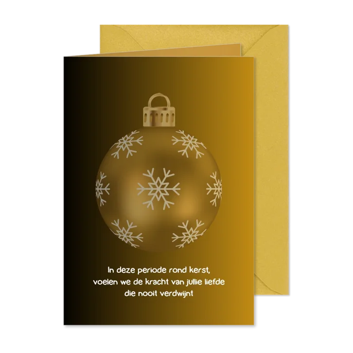 Stilgeboorte - kerstkaart voor grootouders