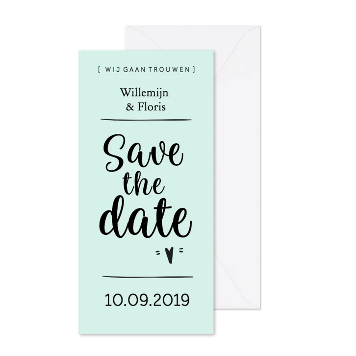Trouwkaart save the date modern