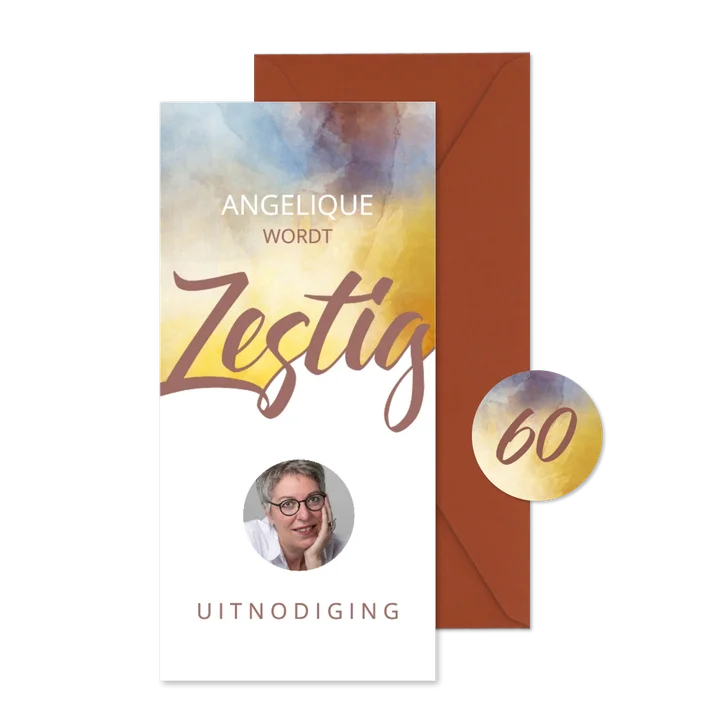 Uitnodiging 60 aquarel