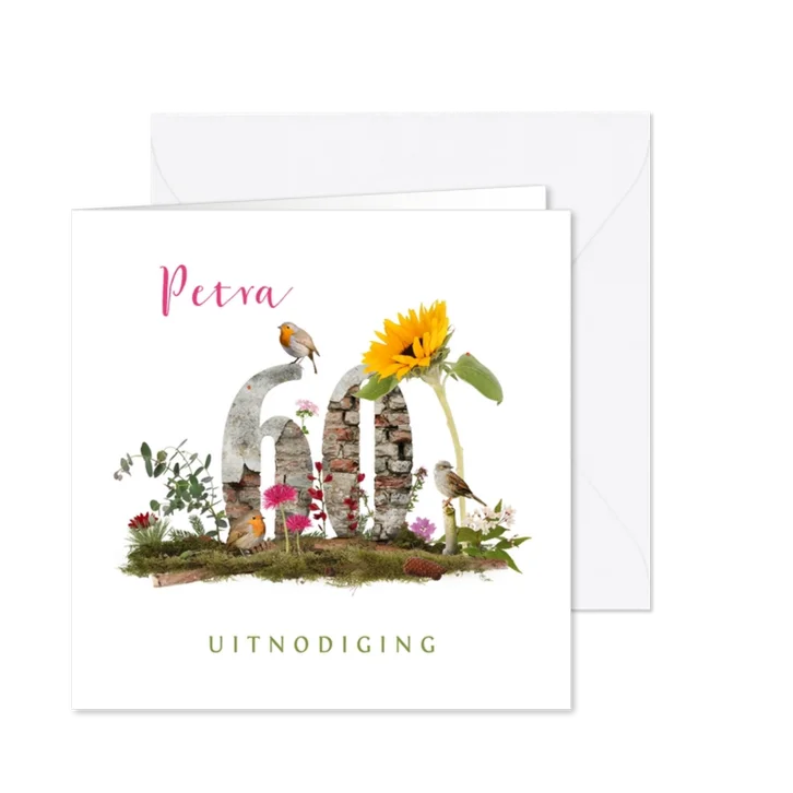 Uitnodiging 60 jaar vogels en bloemen