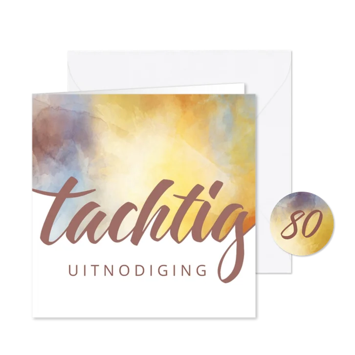 Uitnodiging 80 aquarel