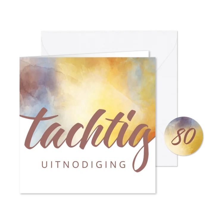 Uitnodiging 80 aquarel