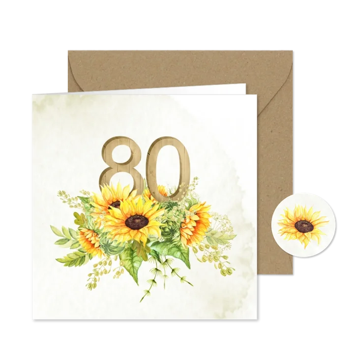 Uitnodiging 80 jaar zonnebloemen