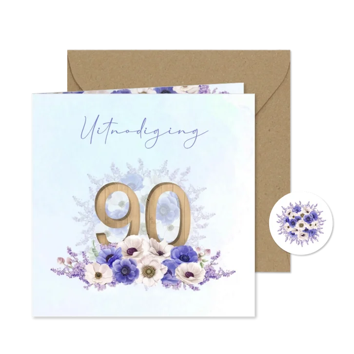 Uitnodiging 90 jaar anemonen