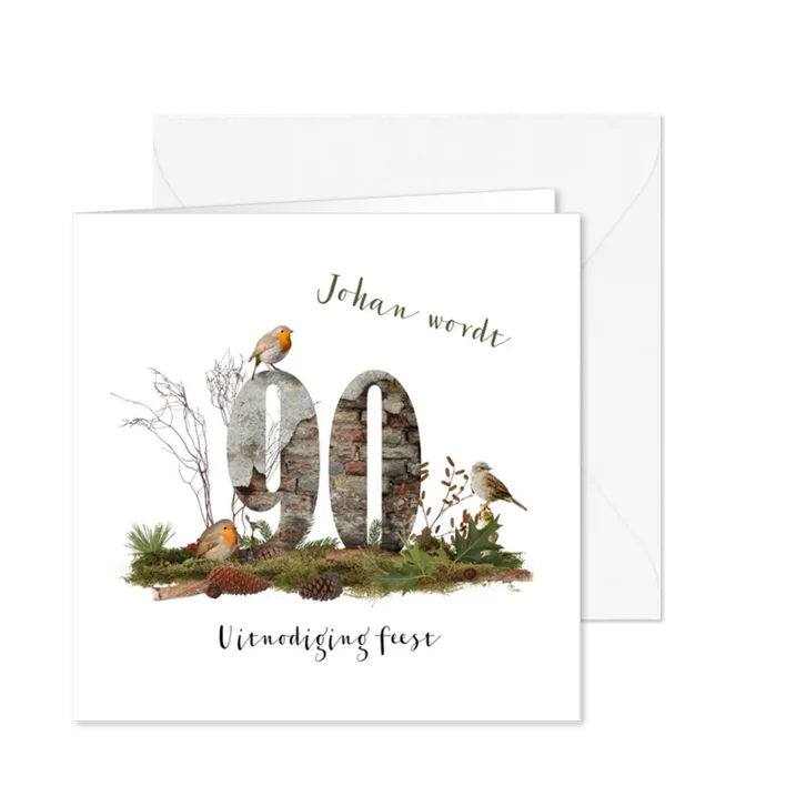 Uitnodiging 90 jaar natuur herfst bos