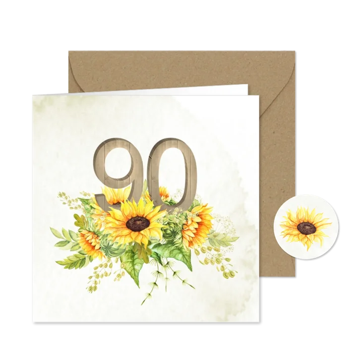 Uitnodiging 90 jaar zonnebloemen