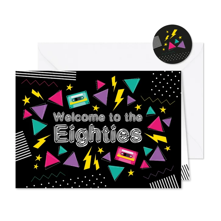 Uitnodiging Eighties party
