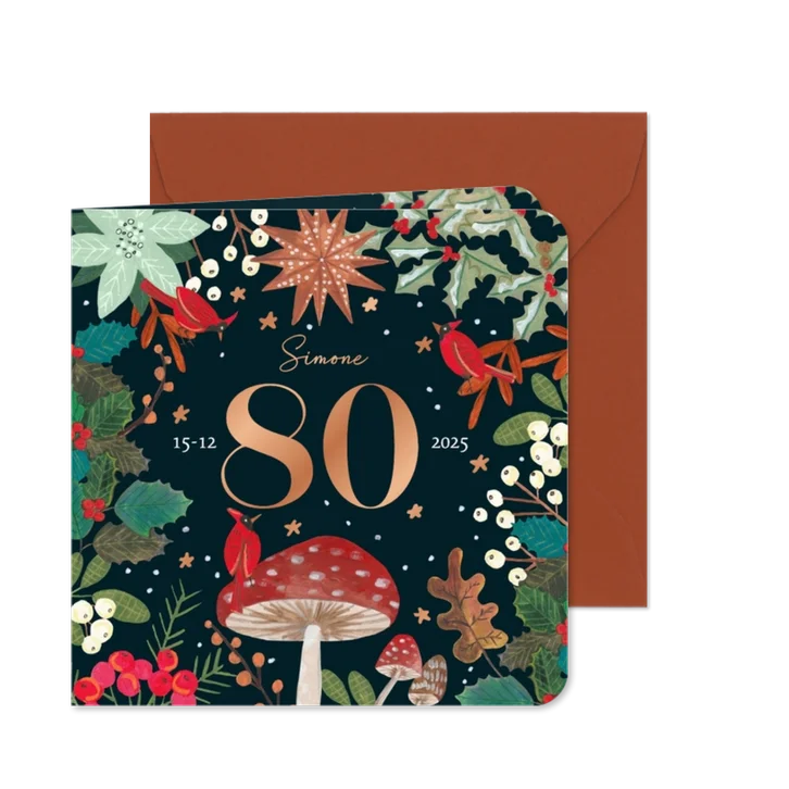 Uitnodiging feestje 80 jaar botanisch en vogels winter