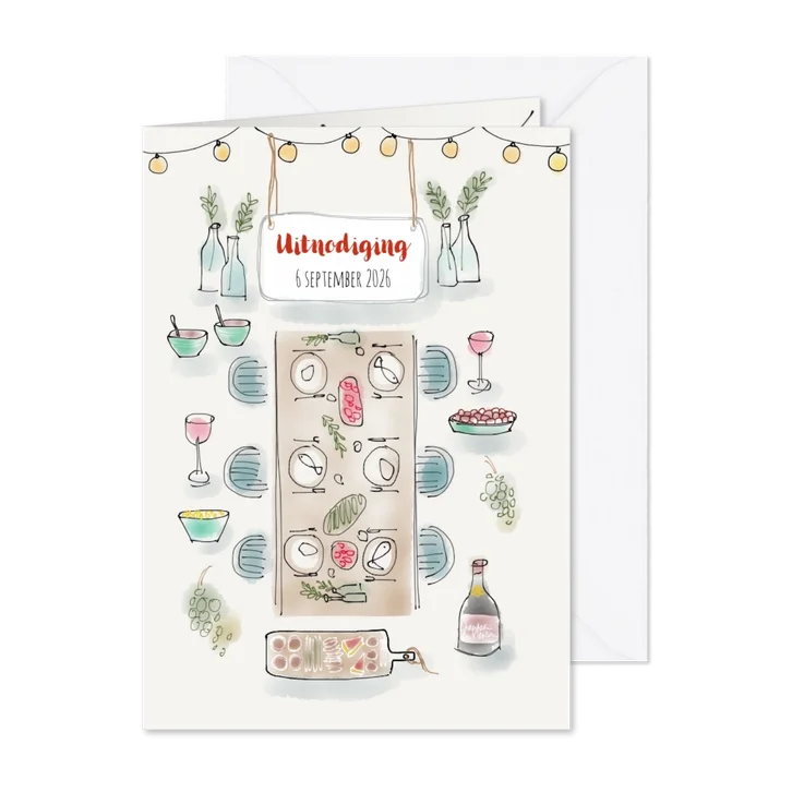 Uitnodiging gedekte tafel