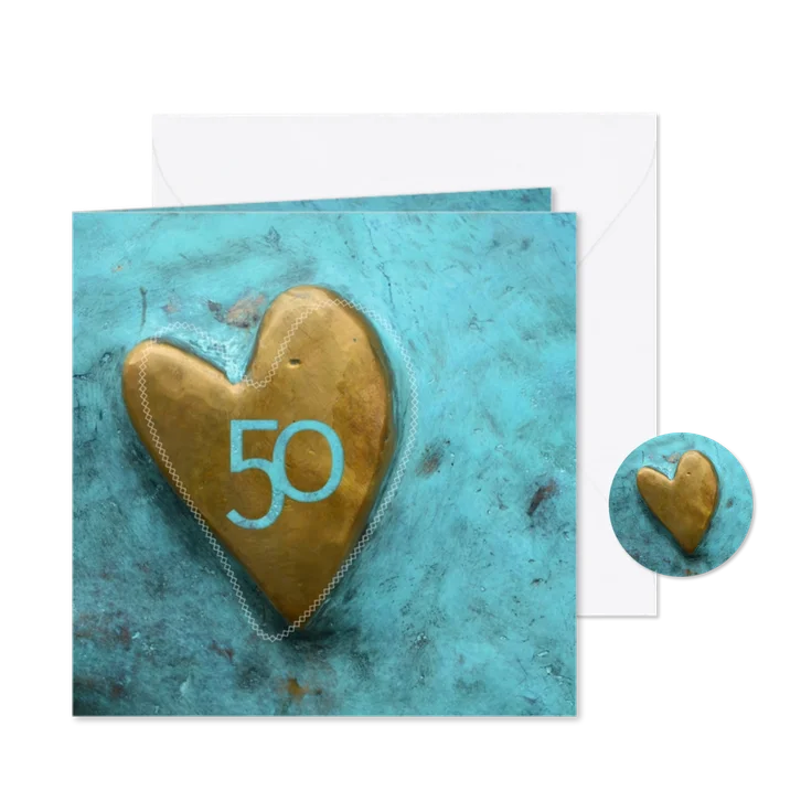 uitnodiging hart turquoise