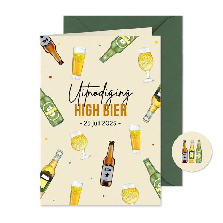 Uitnodiging high bier man