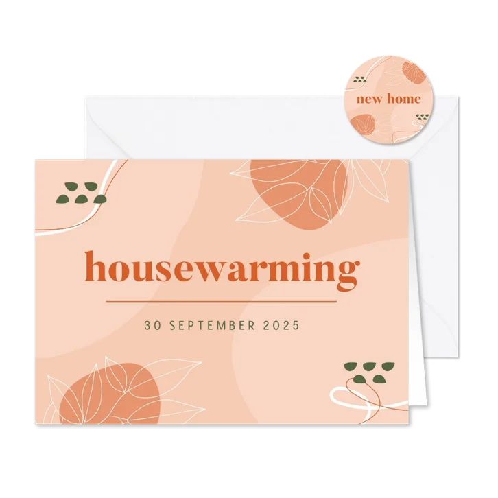 Uitnodiging housewarming abstract