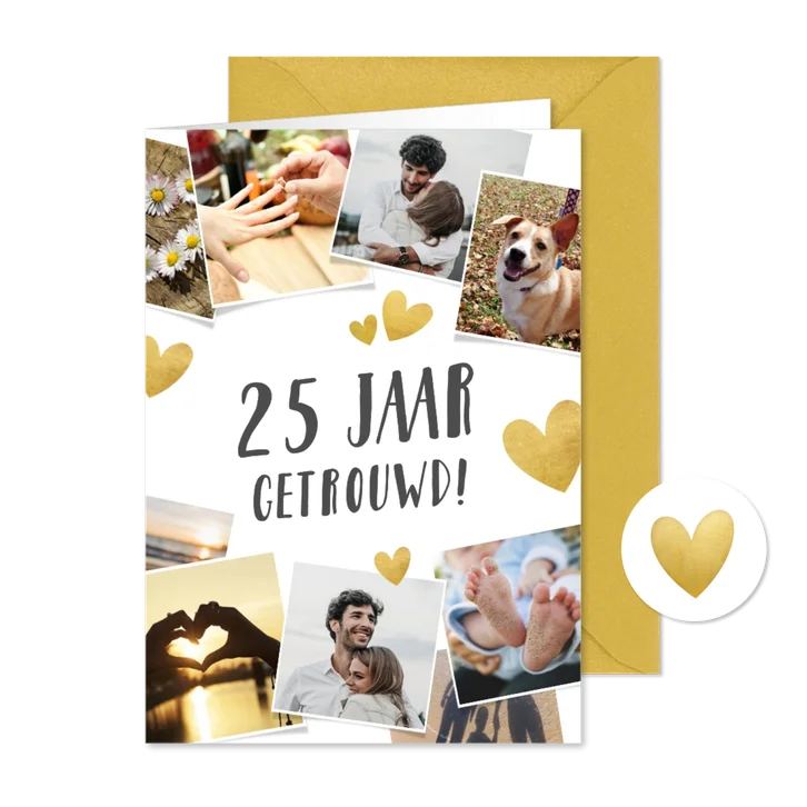 Uitnodiging huwelijksjubileum 12,5 jaar - fotocollage