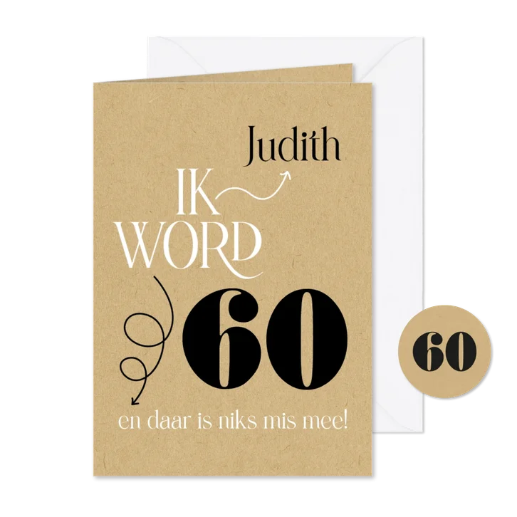 Uitnodiging Ik word 60 en daar is niks mis mee