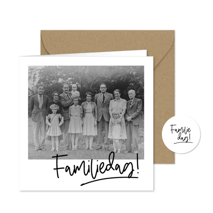 Uitnodiging jubileum Familiedag! fotokader met grote foto