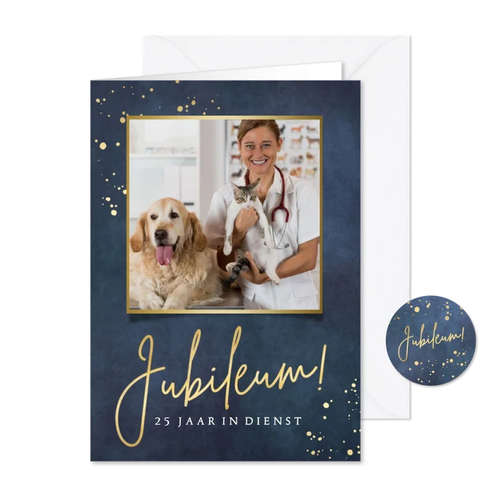 Uitnodiging jubileum medewerker met foto