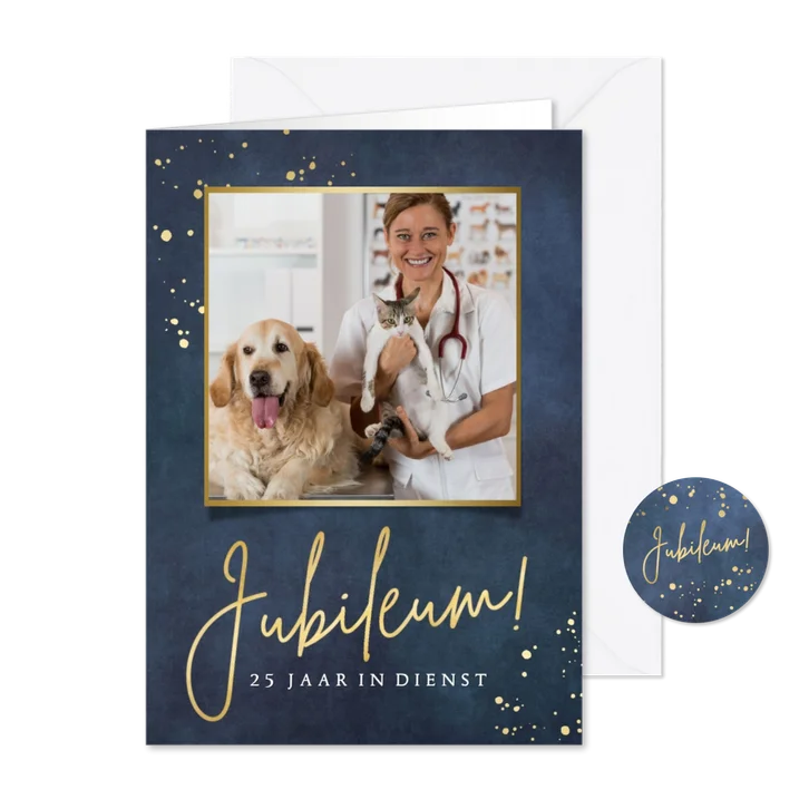 Uitnodiging jubileum medewerker met foto