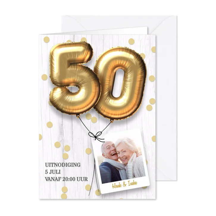 Uitnodiging jubileumhuwelijk 50 jaar