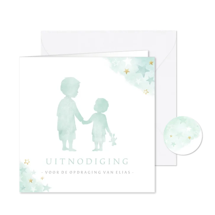 Uitnodiging opdraging met kleine & grote broer