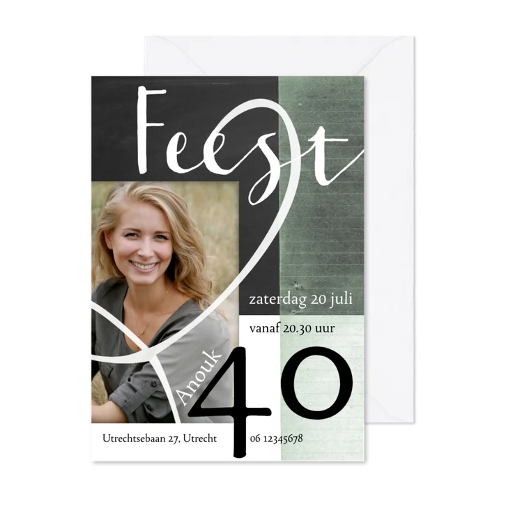 Uitnodiging slinger schoolbord