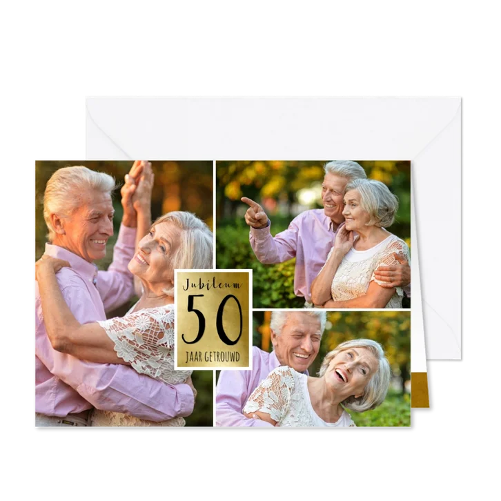 Uitnodiging stijlvolle fotocollage