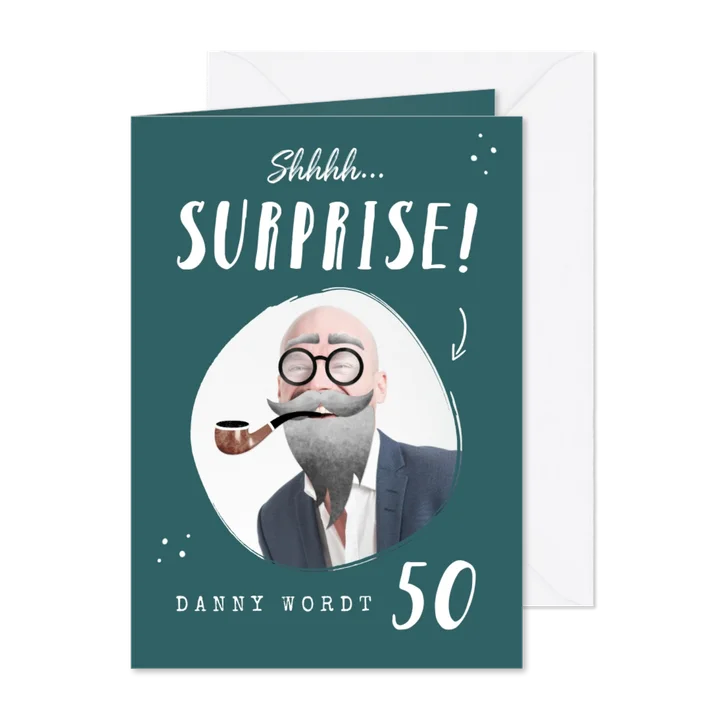 Uitnodiging surprise party humor ouder worden