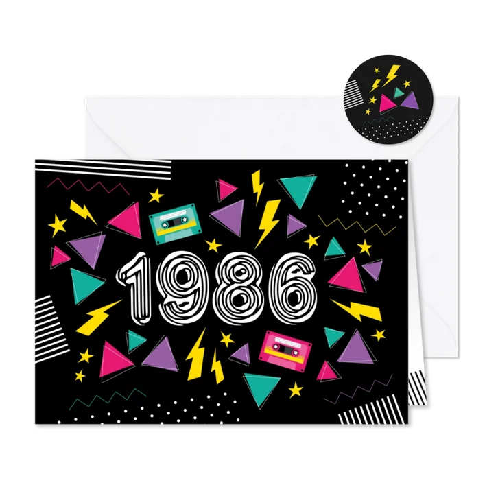 Uitnodiging themafeestje 1986